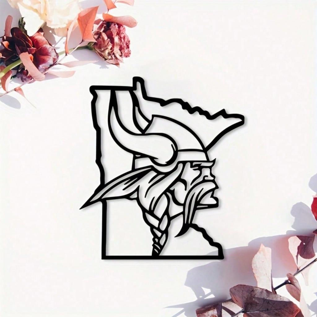Minnesota Metal Wall Art Sports Team Decor Sculpture Living Room Gift