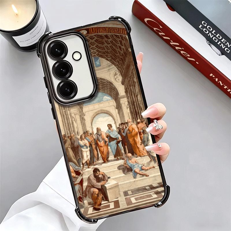 Renaissance Aesthetics Art Painting Plating Phone Case For Samsung A17 A07 A37 A57 A16 A56 A15 A55 A14 A54 A13 A53 A26 A36 A25 A