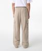 MUSINSA STANDARD One-Pleat Wide Cargo Sweatpants [Grayish Beige]