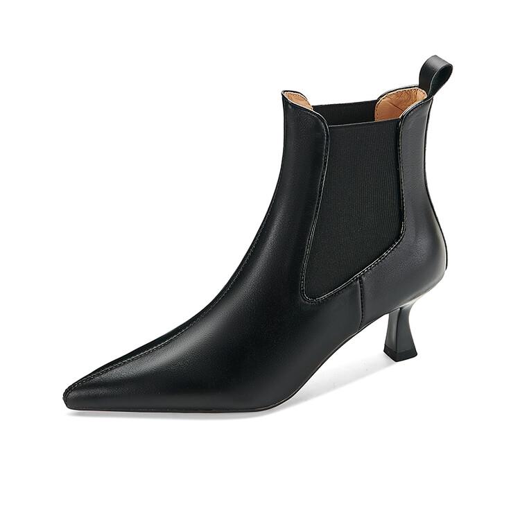 Fashion 2025 Autumn Genuine Leather Women Boots Pointed Toe Thin Heel Boots for Women Fashion Ankle Boots Winter Boots Women High Heels