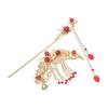 Lurrose Chinese Hairpin Set, Traditional Chinese Style Hair Sticks with Tassels, Hair Accessories for Wedding, Bridal, Kimono, Furisode, and Chinese