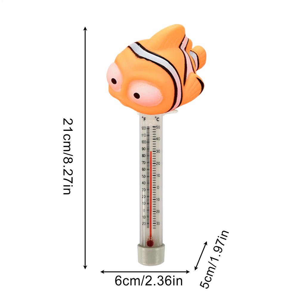 Cartoon Pattern Floating Thermometer Accurate Portable Pool Water Temperature Meter Shatter Resistant For Swimming Pool Aquarium