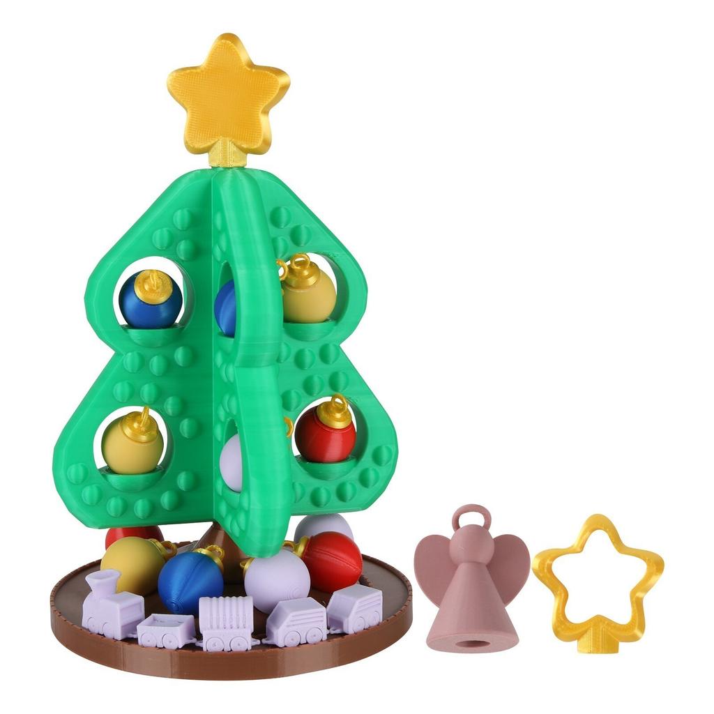 3D-gedruckter Weihnachtsbaum Schreibtischdeko Niedliche Feiertags-Desktop-Figur für Zimmer & Büro Stressabbau Spielzeug Geschenk für Erwachsene Kinder
