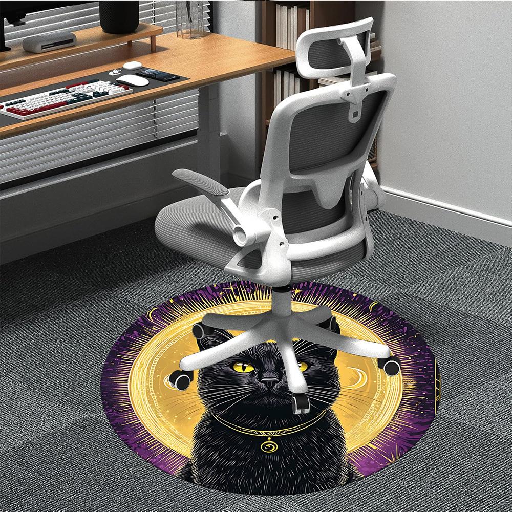 1pc Witchcraft Moonlight Office Round Area Rug, Under Office Chairs Bedroom Living Room Home Decor, Room Deco, Available in Various Sizes