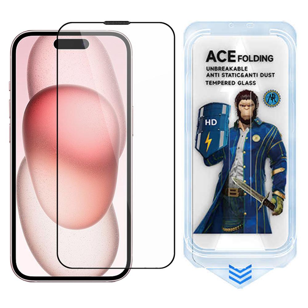 

ESHMILY Захисне скло для екрана для iPhone 16 Plus/15 Plus/14 Pro Max, 2.5D Високоалюмосилікатне скло Прозора плівка з інструментом для легкої установки Type A