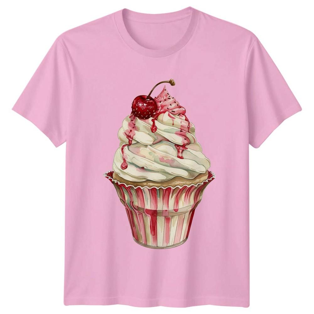 A Cupcake Is Happiness You TShirt Watercolor Sweets Dessert Birthday Gift
