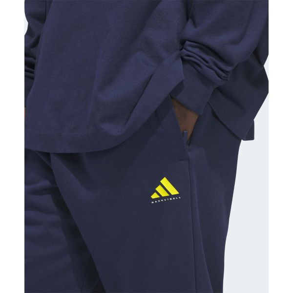 Adidas Fl Pant Solid Color Loose Long Basketball Pants Unisex Pants Deep-Indigo JZ9531