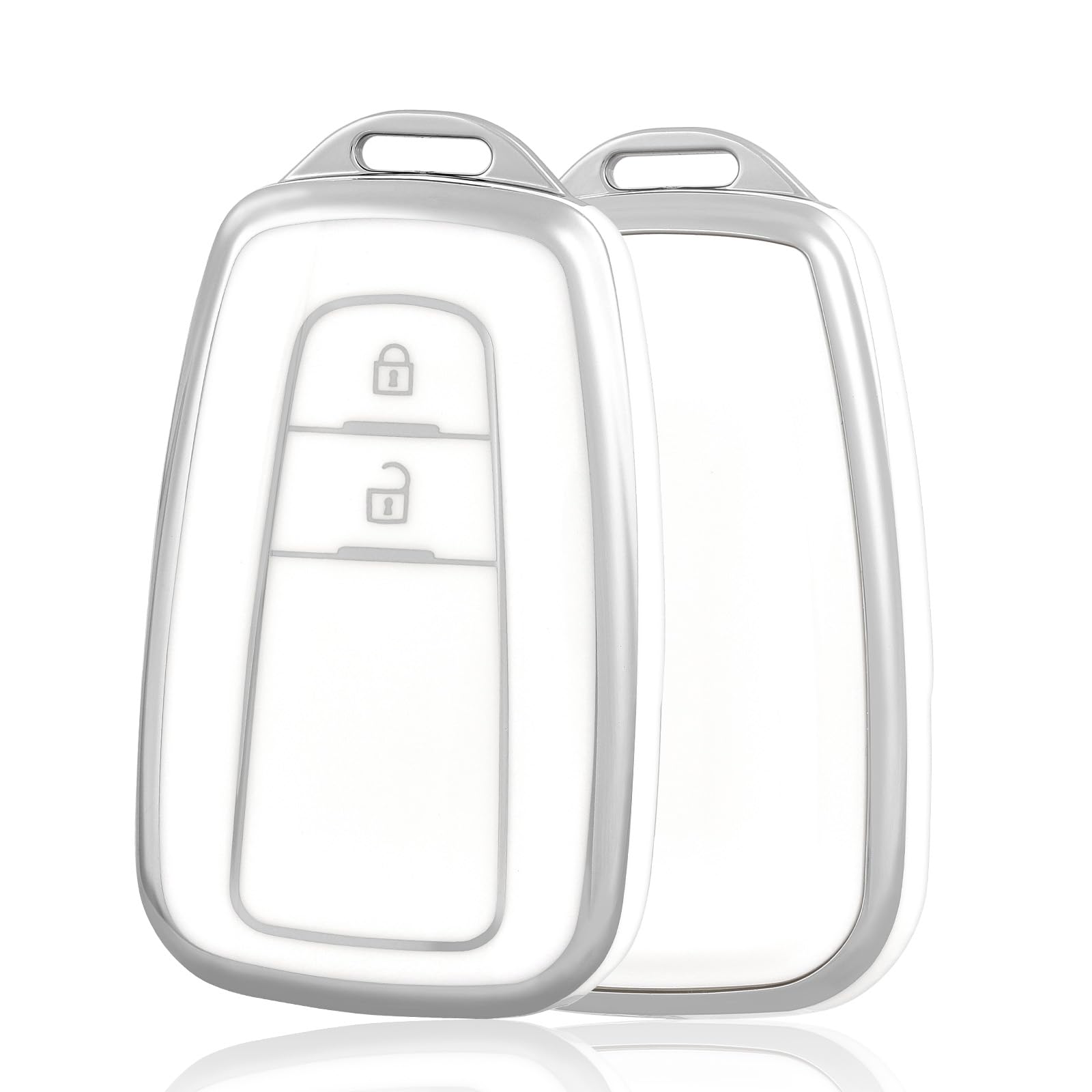 

В ПУТЬ Чехол для ключей, ТПУ Чехол для ключа автомобиля, Совместимая оболочка для ключа, Toyota TOYOTA белый