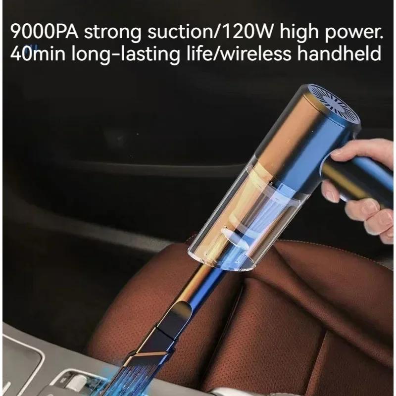 High Power Vacuum Cleaner USB Charging Car Household Vacuum Cleaner Small Car with Fully Automatic High Power Powerful Cleaning