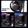 RGB Touch Button USB Condenser Microphone with Cantilever Stand for Gaming and Live Streaming