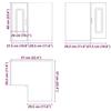 VidaXL Armoire murale d'angle de cuisine Kalmar blanc brillant 853619
