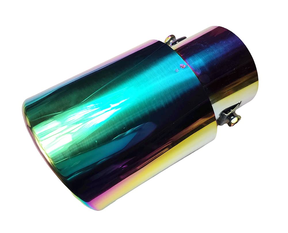 R-STYLE Oval Type Stainless Steel Muffler Cutter for Easy Dress Up Rear View of Your Car (All Colors - Direct)