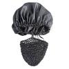2-i-1 Wrap Cap Bonnet för Sovande Virkad Nät Wrap Cap för Silk Press Lockigt Hår & Perukskydd Mjuka Bonnets för Kvinnor