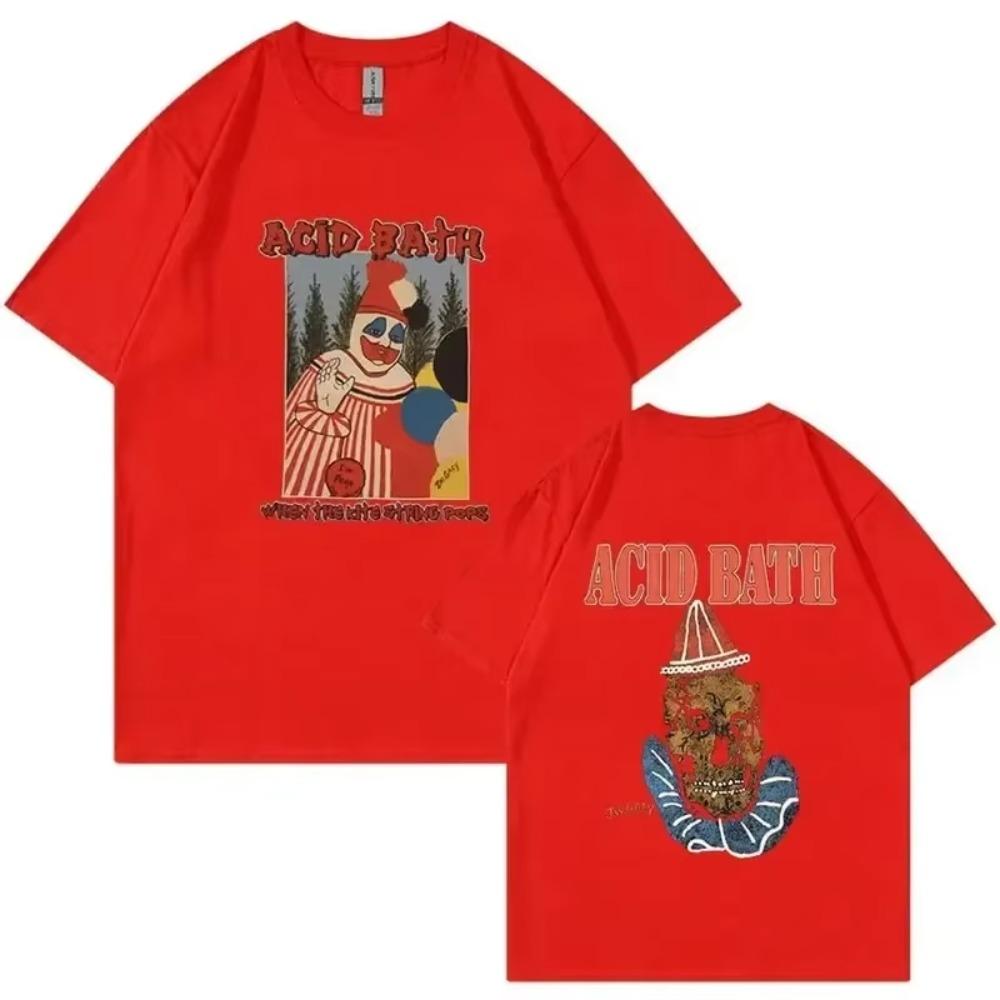 Acid Bath 2023 New T Shirt When The Kite String Pops Graphic T-Shirt Men's Vintage 100% Cotton Oversized Tees Unisex Streetwear