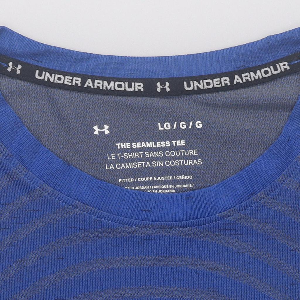 Under Armour Training Slim Fit Crew Neck Short Sleeve T-Shirt Men Tops Blue 1351450-400