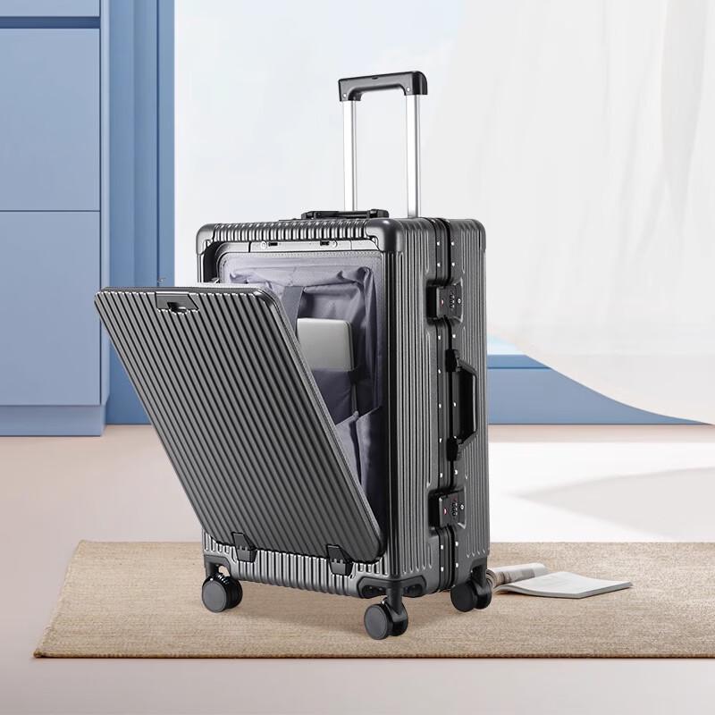 KINGSGEAR Front-Opening Aluminum Frame Luggage