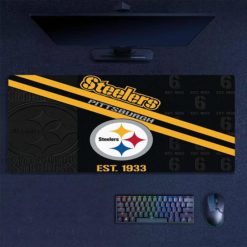 Pittsburgh Steelers Logo Color Mouse Pad Large Gaming Table Cushion Non-slip Laptop Tablet Big Mousepad XXL Mat Mini PC Playmat With Lock edge