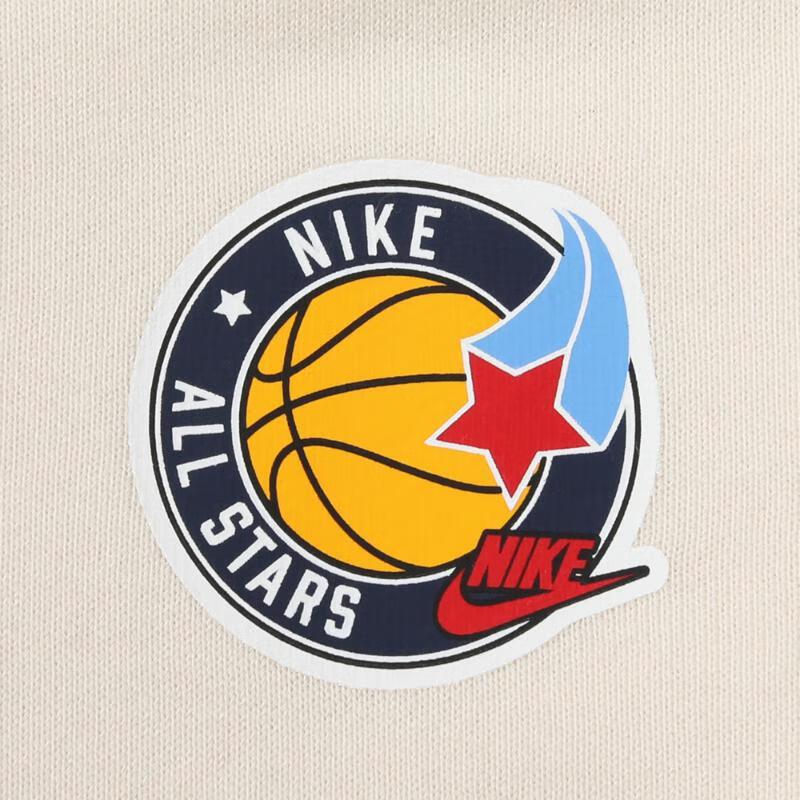 Nike Icon Fleece Pull-over à capuche ample manches longues Hauts pour enfants Ivoire clair HV1747-110