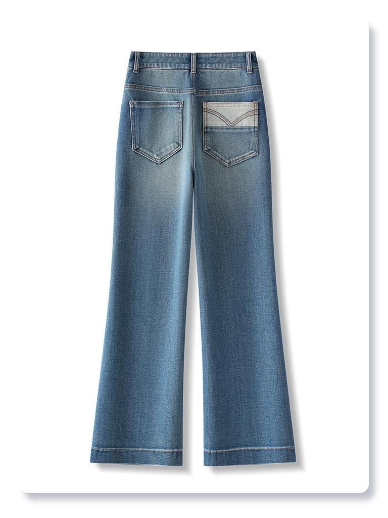 Women's Micro-Flared High-Waisted Jeans - 2025 Spring/Autumn Style