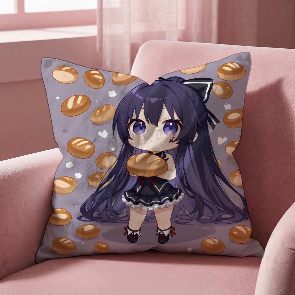 D-DATE A LIVE ANIME Cushion Cover Multi-Scene Pillow Cover for Home & Car - Reversible, Soft & Durable for Daily Use
