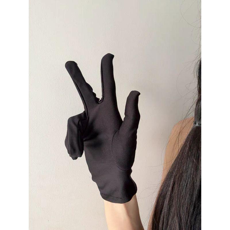 

Cartoon Exhibition Cos Cross-Dressing Teacher Student Jewelry Shop Shopping Guide Thin Stretch Close to Hand Luxury Black Gloves COS [black] Gloves -1 pair All yards