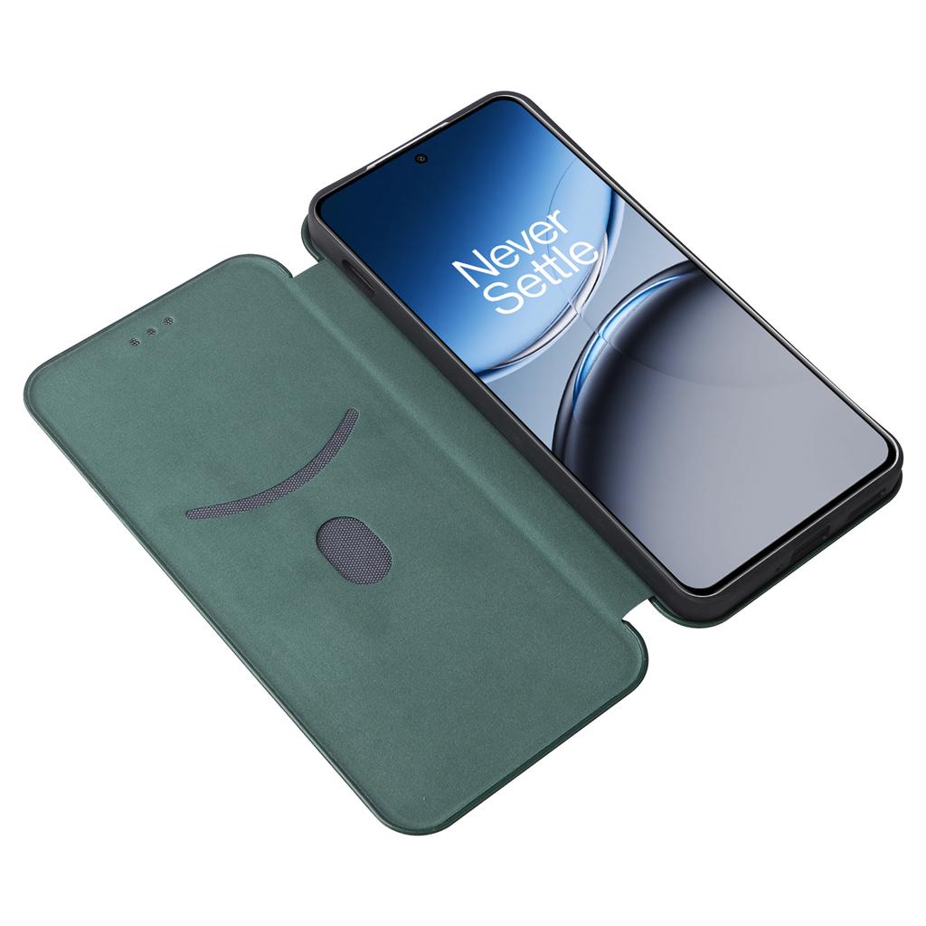 For OnePlus Nord 4 Case Carbon Fiber Texture Drop-Proof PU Leather Phone Cover