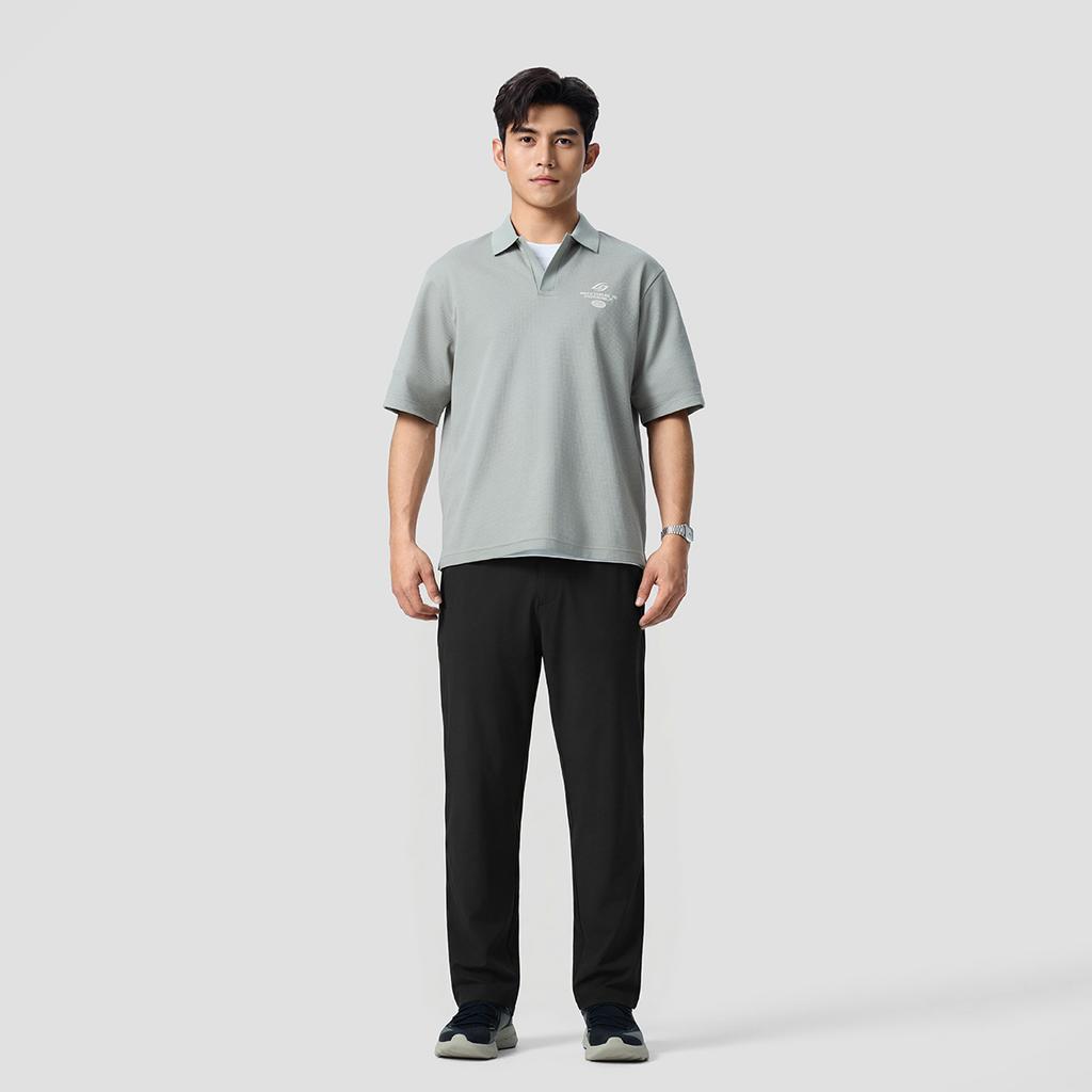 Li Ning Fitness Series Logo Embroidered Knitted Sports Pants Men Pants AYKW371-1