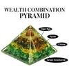 Crystu Reichtum Pyrit Citrin Grüner Aventurin Tigerauge Orgon Orgonit Pyramide Kristallstein für Reiki Heilung 70 mm