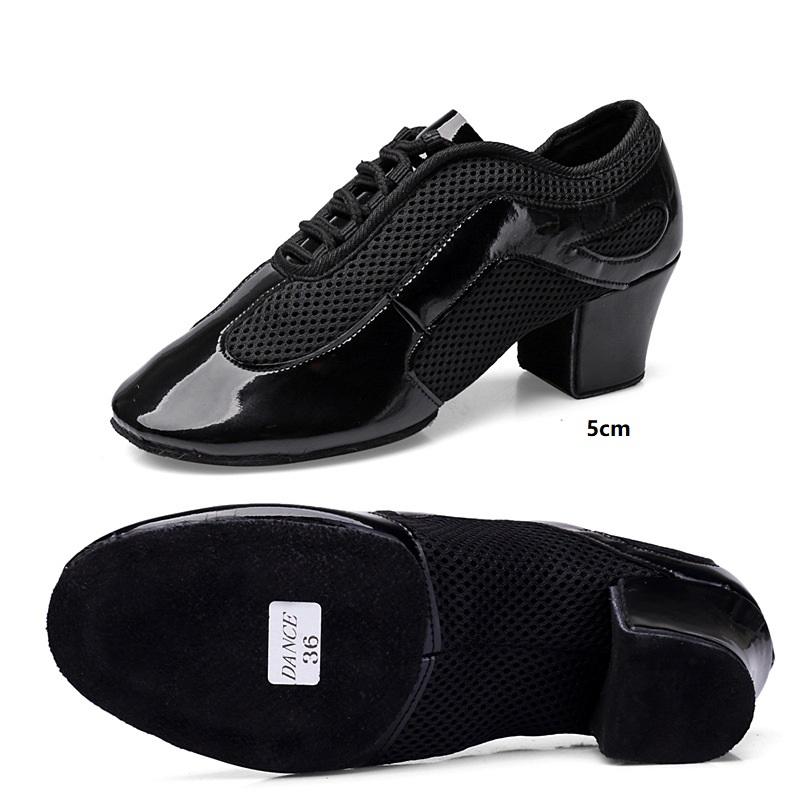 Latin Dance Shoes Women Adult With Soft Bottom Square Dance Shoes Ventilate Shiny Sneakers Ballroom Dancing