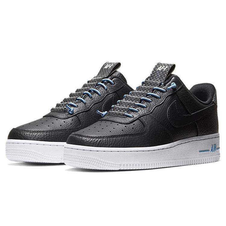 New Nike Air Force 1 Low '07 Lux Black Light Blue Women's 898889-015