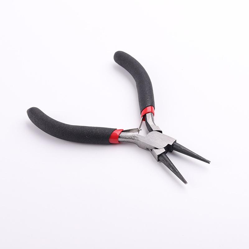 4.5-inch Red and Black Mini Round Nose Jewelry Pliers