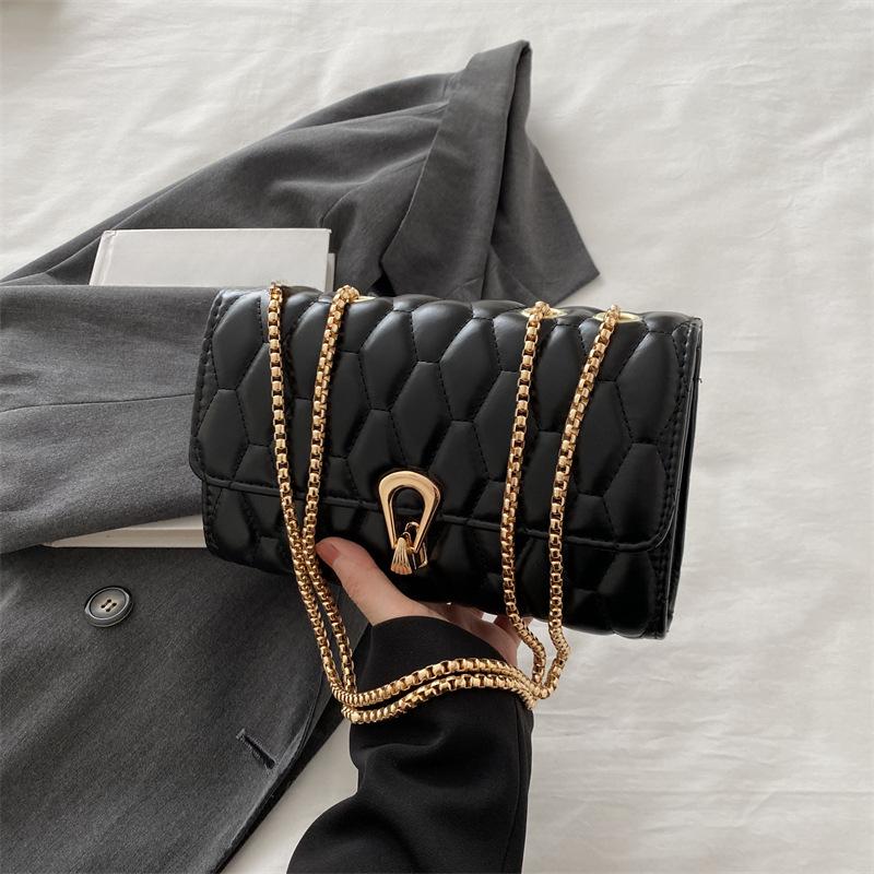 Bags Niche New Crossbody Women's Bag Genuine Leather Popular Autumn and Winter High-value Small Fragrance Style Light Luxury Small Bag Women