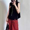 Golden velvet vest top women's autumn new fashion age-reducing retro vest vest vest tide