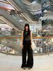 Tansanmageunesyum Star Applique Pants (Black)