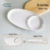 Food-Grade Melamine Divided Serving Plate with Sauce Dish