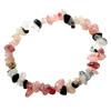 Strawberry Quartz and Tourmaline Quartz Chip Pearl Elastic Bracelet - 50mm
