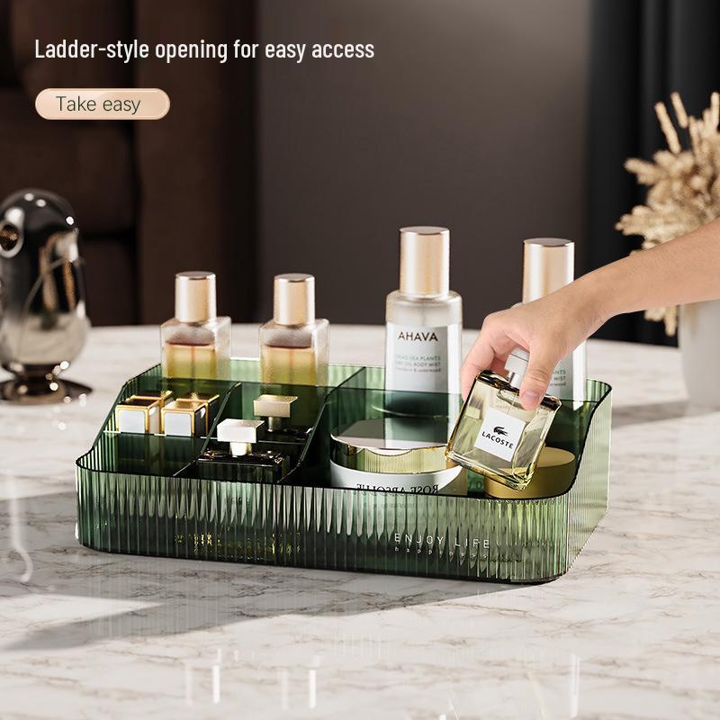 Luxury Large Capacity Transparent Makeup Organizer Box for Lipstick and Brush Storage