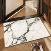 Bathroom Floor Mat, Flower Toilet Moisture-Proof Foot Mat, Diatomaceous Earth Absorbent Mat