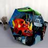 Monster Machines Fashionable Automatic Opening/Closing Folding Umbrella. Portable and Foldable, Ideal for Gift, Travel, and Daily Use.