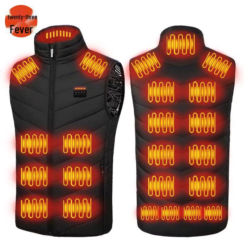 

Мужской зимний умный электрический жилет с подогревом с 28 зонами нагрева M