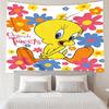Tweety Print Tapestry, Backdrop, Easy Setup, Ideal for Bedroom, Office & Living Room, with Aesthetic Wall Hanging Decor.