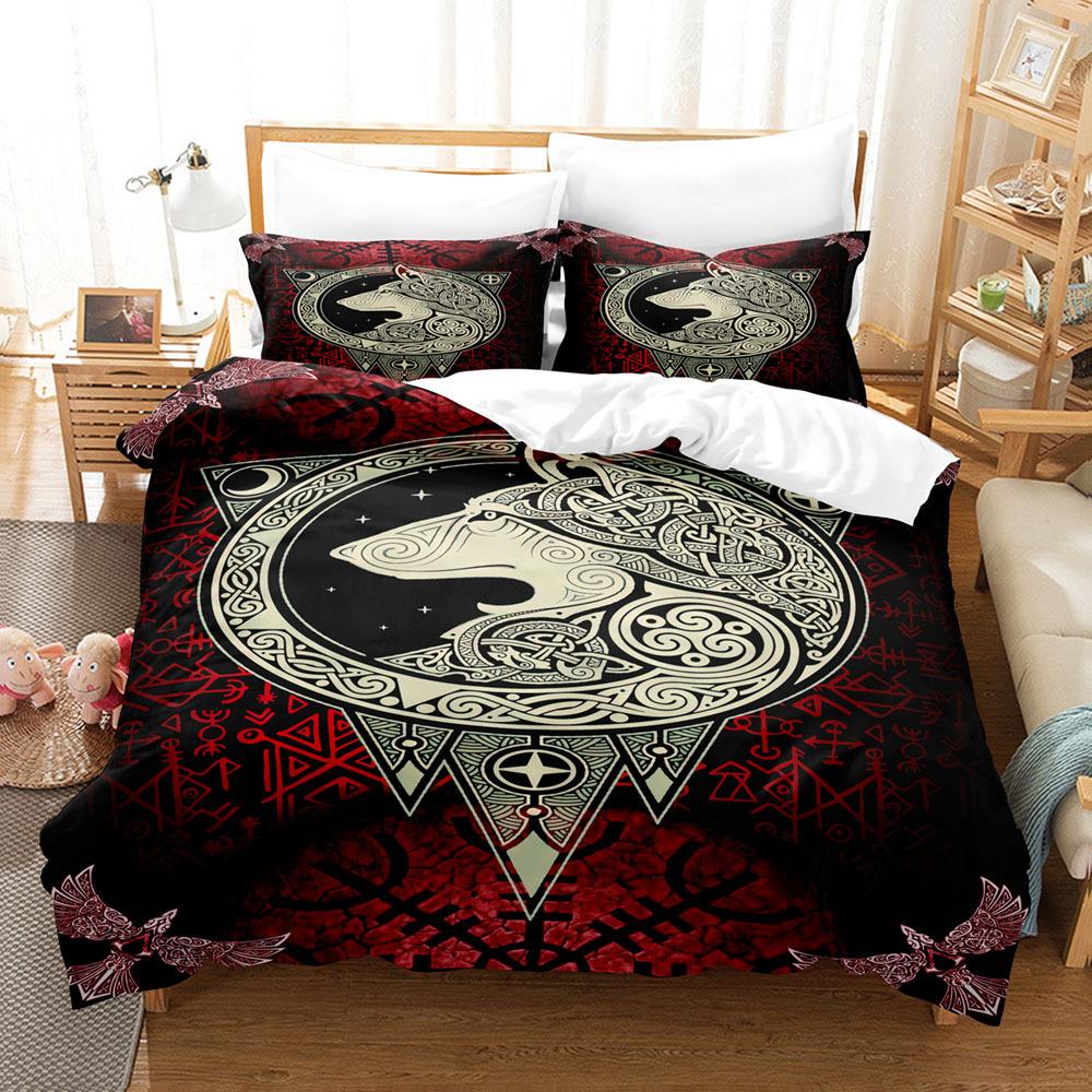 Animal Tiger Lion Printing Two-Piece Kit 3D Digital Bed Three-Piece Kit