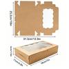 10Pcs Food Grade Kraft Paper Cake Boxes Rectangle Clear Open Window for Candy Wedding Favor Jewelry Packaging Party Supplies