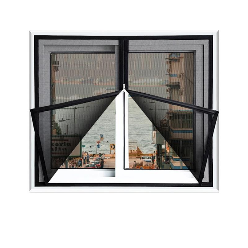 

Black mosquito net and window net, resistant to small mosquitoes, with a flexible zipper design for opening and closing. W 90 x H 80cm
