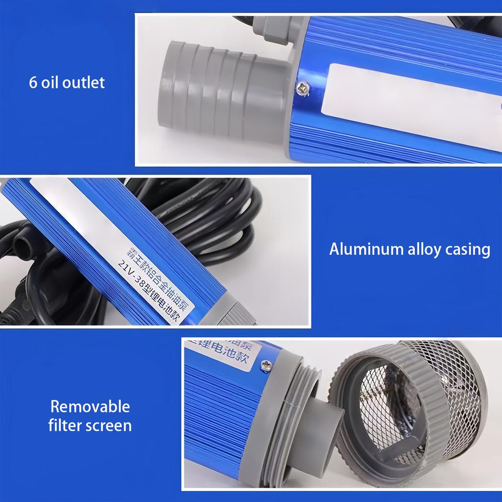 Fluid Transfer Pump Easy Carry Electric Oil Water Pump with Overheat Defense for Fues Water Double Application