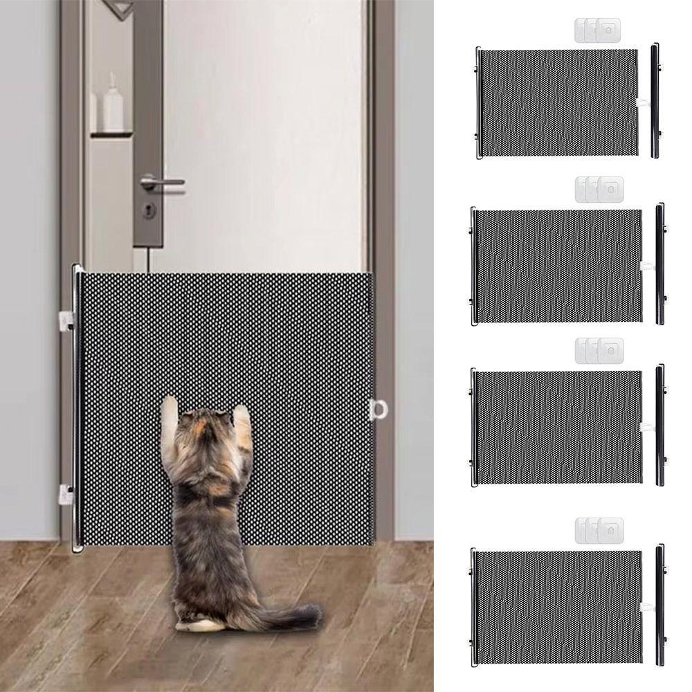 Folding Pet Safety Gate with Universal Hooks Pet Isolation Gate Pets Dogs Accessories