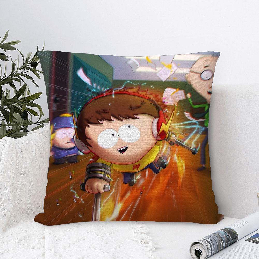 Cartoon Classic S-South P-Park Pillow Case Plush Fabric Soft  Pillowcase Double Sided Print Cushion Cover Household Gifts