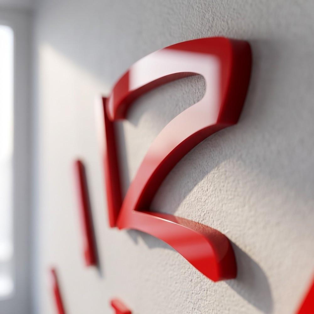 Battery Operated Wall Clock Sticker Frameless Wall Clock Decor 3D Wall Clock Living Room Decor
