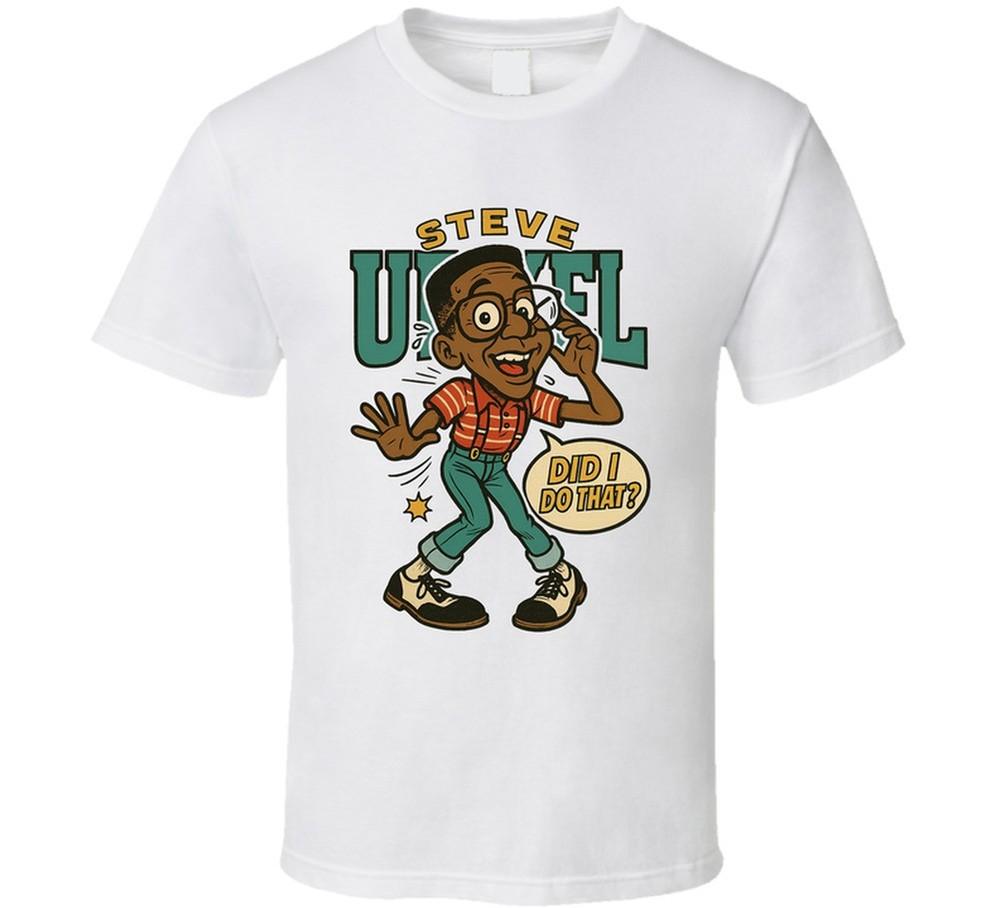 

Steve Urkel Did I Do That Family Matters Caricature Retro Look Fan T Shirt 3XL