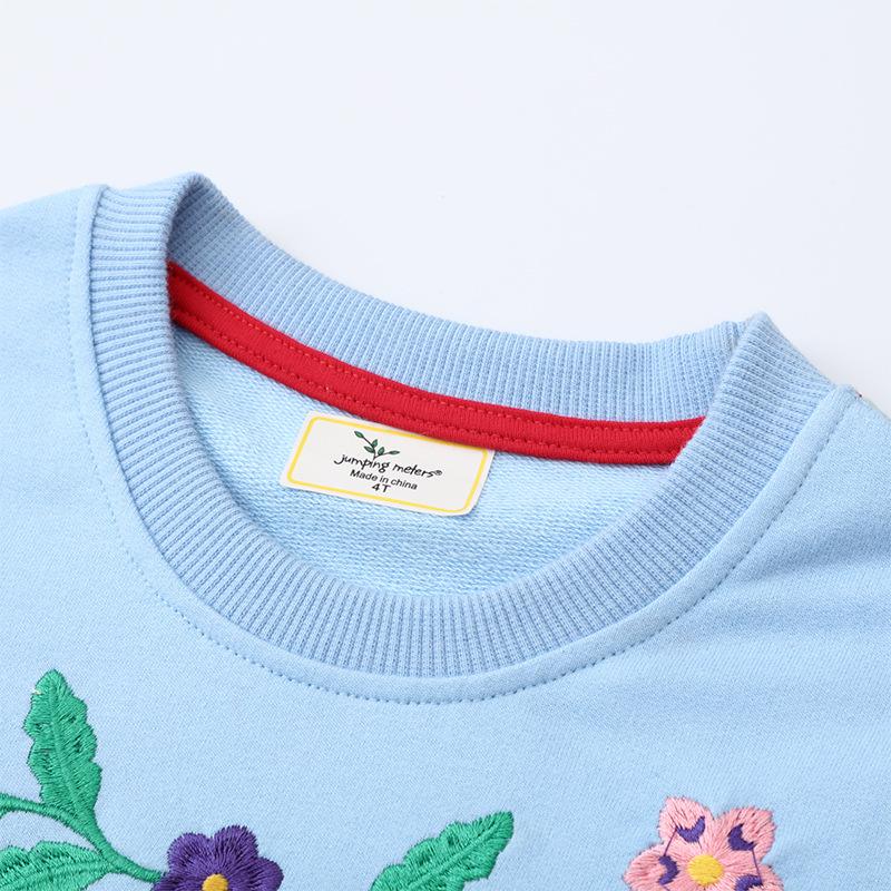 Mädchen Sweatshirt Kinderbekleidung Sweatshirt Herbst und Winter Neu Gestrickt Bestickt Langarm Mädchen Sweatshirt